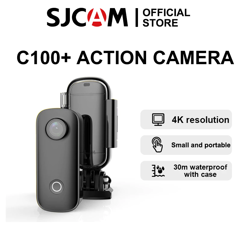 SJCAM C100+ กล้องแอคชั่น ขนาดเล็ก 4K/30FPS กล้องวิดีโอดิจิทัล 30M กันน้ํา เชื่อมต่อ WiFi กล้องติดหมวกกันน็อค รับประกัน 1 ปี https://wayoza.com