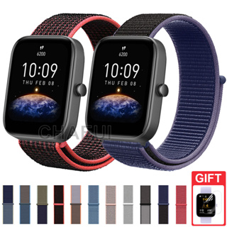 สายนาฬิกาข้อมือไนล่อน แบบเปลี่ยน สําหรับ Xiaomi Huami Amazfit Bip 5 3 U Pro GTS 4 Mini GTS3 GTS2