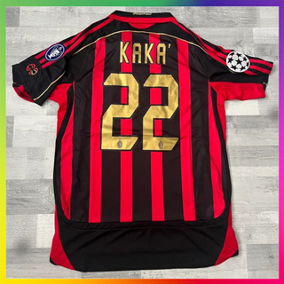 เสื้อยืดแขนสั้น สไตล์เรโทร 2006/2007 AC Milan Kaka Maldini Ronaldo