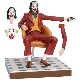 โมเดลฟิกเกอร์ Joker Red-Dressed Joker Classic Chair Pose Dual-Form Jokun Clown ขนาด 27.5 ซม. สําหรับเก็บสะสม