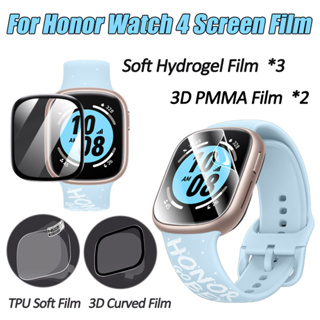 ฟิล์มไฮโดรเจลนิ่ม ป้องกันหน้าจอ 3D แบบเต็มจอ สําหรับ Honor Watch 4 3 5 ชิ้น