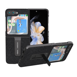 เคสโทรศัพท์มือถือหนัง กันกระแทก ลายไม้กางเขน สําหรับ Samsung Galaxy Z Flip 5 4 3 Flip5 Flip4 Flip3 5G