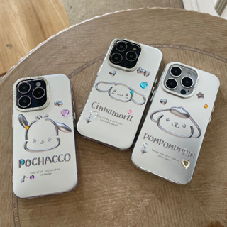 เคสโทรศัพท์มือถือ แบบนิ่ม ลายการ์ตูนสุนัขชินนาม่อน ชุบไฟฟ้า สําหรับ iPhone 15 pro max 14 pro 13 pro max 12 pro iPhone 11