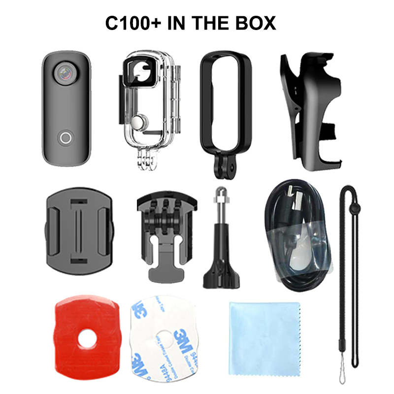 SJCAM C100+ กล้องแอคชั่น ขนาดเล็ก 4K/30FPS กล้องวิดีโอดิจิทัล 30M กันน้ํา เชื่อมต่อ WiFi กล้องติดหมวกกันน็อค รับประกัน 1 ปี https://wayoza.com
