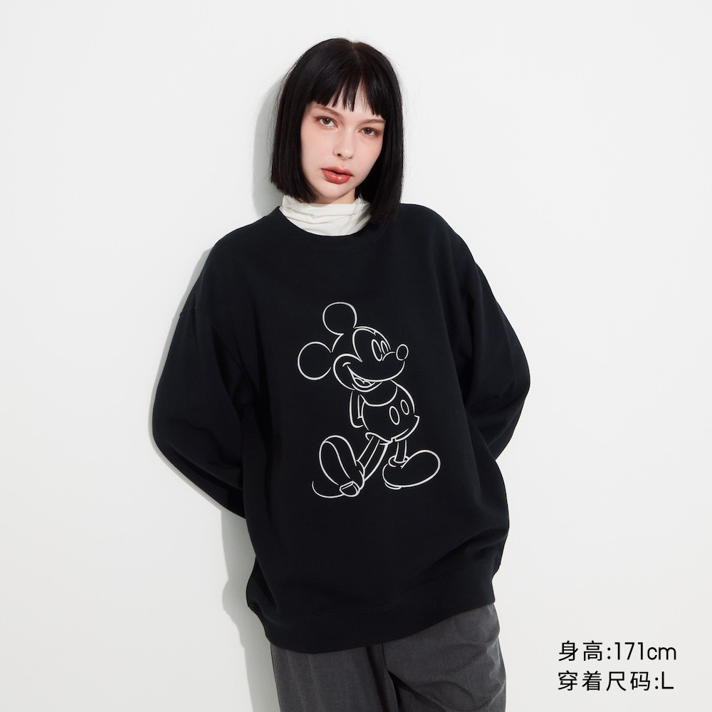 ใหม่-uniqlo-เสื้อกันหนาว-แขนยาว-ลาย-mickey-shines-สําหรับผู้ชาย-ผู้หญิง-ut-466847