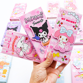 New น่ารัก Sanrio แบบพกพาแม่เหล็กดูดโน๊ตบุ๊ค Cinnamoroll โน๊ตบุ๊ค My Melody โน๊ตบุ๊ค kuromi บันทึกของขวัญเครื่องเขียน