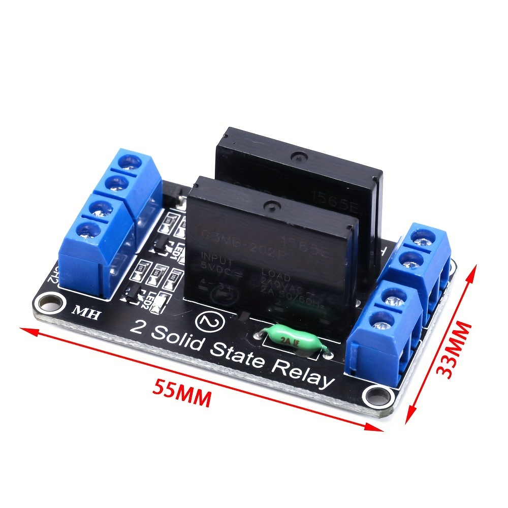 โมดูลรีเลย์โซลิดสเตท ระดับสูง 5V 12V 24V DC 1 2 4 8 ช่อง สําหรับ ...