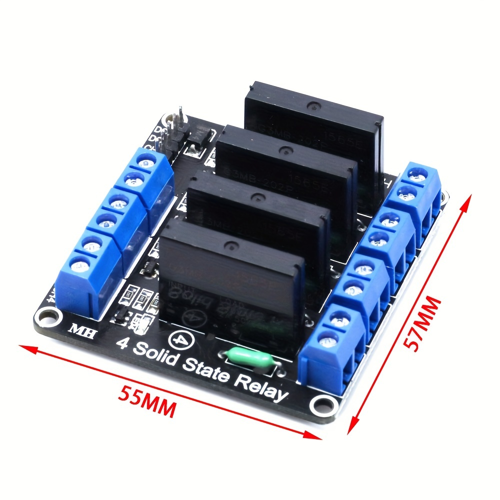 โมดูลรีเลย์โซลิดสเตท ระดับสูง 5V 12V 24V DC 1 2 4 8 ช่อง สําหรับ ...