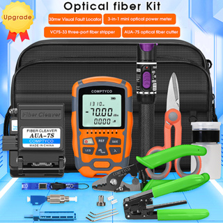 COMPTYCO รุ่น H2 กล่องเครื่องมือไฟเบอร์ออปติก 30MW Visual Fault Locator พร้อมอะแดปเตอร์ FC-LC VFL 30KM Optical Power Meter - 70 +/- 10dbm / -50 +/- 26dbm พร้อมสายเคเบิลกรรไกร