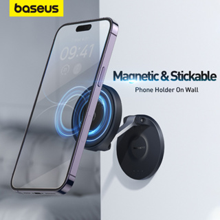 Baseus ขาตั้งโทรศัพท์มือถือแม่เหล็ก แบบติดผนัง สําหรับ iPhone 14 15 Pro Max