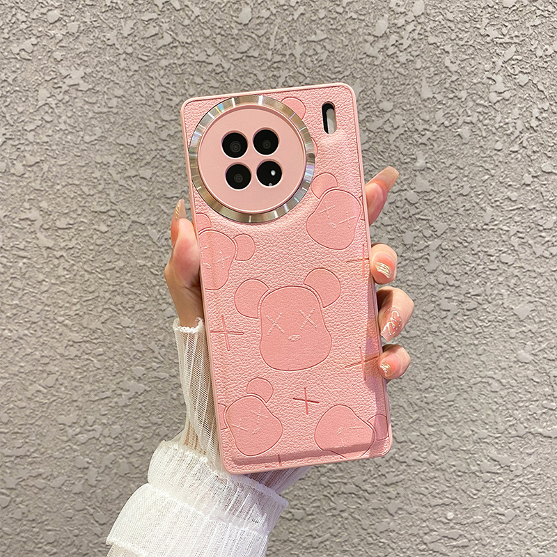 เคสโทรศัพท์มือถือหนัง-แบบแข็ง-ลายหมี-สําหรับ-vivo-x90-x90pro-x80-x80pro-x90pro