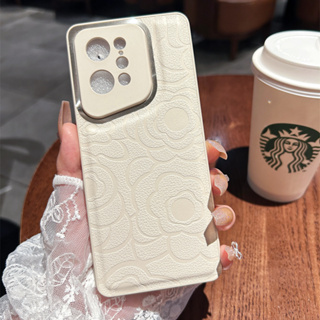 เคสโทรศัพท์มือถือหนัง ลายดอกคามิเลีย สําหรับ OPPO Find X5 Pro Find X6 Pro