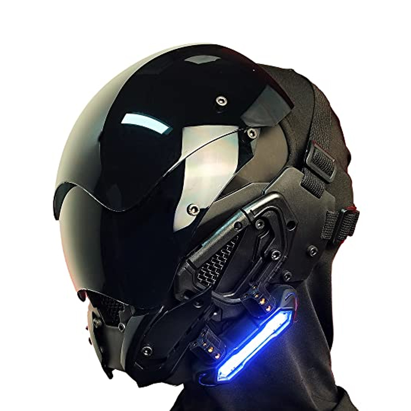 หน้ากากคอสเพลย์ หมวกกันน็อค Cyberpunk Futuristic Mask Techwear Mask Sci ...