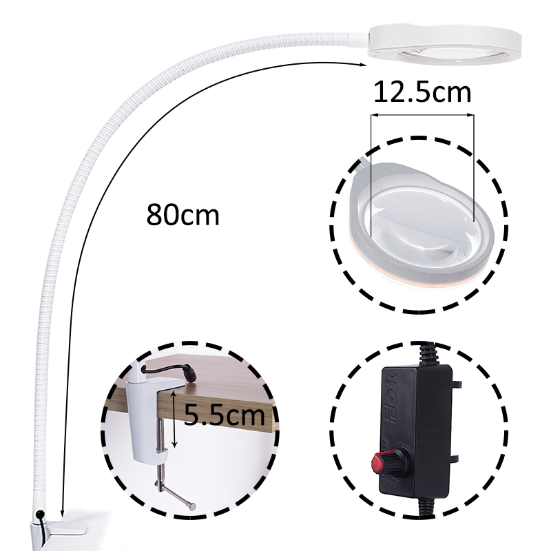 kuaiqu-โคมไฟแว่นขยาย-led-3x-5x-8x-10x-แบบคลิปหนีบ-ขนาดใหญ่-สําหรับอ่านหนังสือ-ทํางาน-บัดกรี