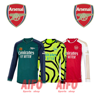 เสื้อกีฬาแขนยาว ลายทีมชาติฟุตบอล Arsenal Jersey 23 24 ชุดเหย้า คุณภาพสูง สําหรับผู้ชาย