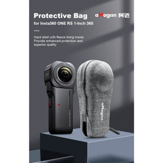 Amagisn กระเป๋าเคสใส่กล้อง ขนาดเล็ก แบบพกพา สําหรับ Insta360 ONE RS 1 นิ้ว 360