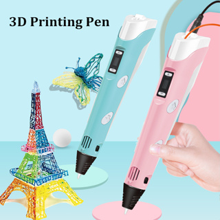 ปากกาพิมพ์ 3D และเส้นใยพลาสติก 1.75 มม. 5V 2A 3D 5 เมตร พร้อมหน้าจอ LCD ของเล่น ของขวัญวันเกิด สําหรับเด็ก