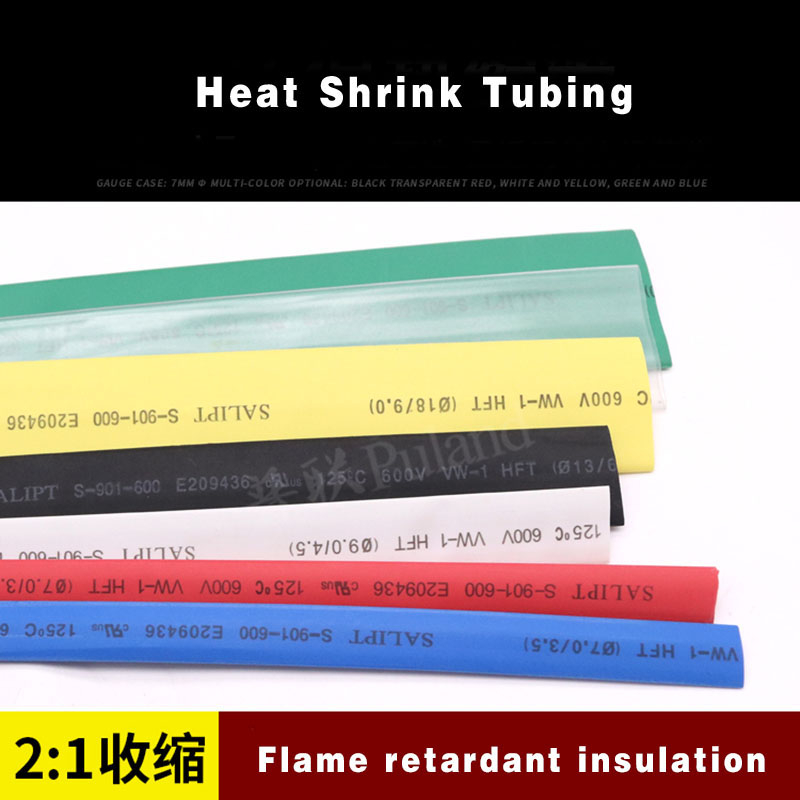 ท่อหดความร้อน-35-มม-ท่อหดความร้อนสีสันสดใส-2-เท่าการหดตัวฉนวนกันความร้อนทนไฟ-ul-rohs-heat-shrink-sleeve