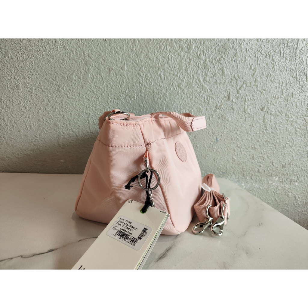 kipling-k13884-กระเป๋าถือ-กระเป๋าสะพายไหล่-ขนาดเล็ก-ลายดอกไม้-สีชมพู-สําหรับผู้หญิง
