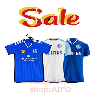 เสื้อกีฬาแขนสั้น ลายทีมชาติฟุตบอล Schalke 04 Home Away Jersey 23 24 ชุดเหย้า สําหรับผู้ชาย