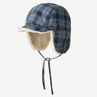 หมวก ผ้าฟลีซ ป้องกันหู ลายสก๊อต ขนาดเล็ก ให้ความอบอุ่น เข้ากับทุกการแต่งกาย แฟชั่นฤดูใบไม้ร่วง ฤดูหนาว สไตล์เกาหลี สําหรับผู้หญิง