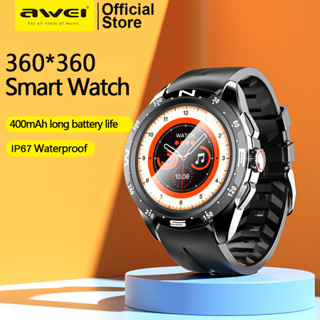 Awei H22 นาฬิกาข้อมือสมาร์ทวอทช์ IP67 กันน้ํา 1.39 นิ้ว หน้าจอแสดงผล 360*360 ความคมชัดสูง แบตเตอรี่ 400mAh พร้อมอัตราการเต้นของหัวใจ และการตรวจสอบออกซิเจนในเลือด สําหรับผู้ชาย