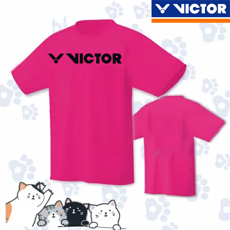 victor-ใหม่-เสื้อกีฬาแขนสั้น-ผ้าไมโครไฟเบอร์-100-ลายทีมชาติแบดมินตัน-สไตล์เกาหลี-ทนทาน-สําหรับผู้ชาย-และผู้หญิง-2023