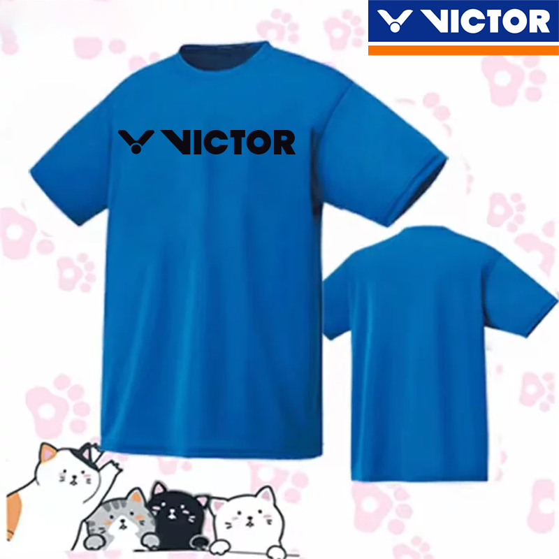 victor-ใหม่-เสื้อกีฬาแขนสั้น-ผ้าไมโครไฟเบอร์-100-ลายทีมชาติแบดมินตัน-สไตล์เกาหลี-ทนทาน-สําหรับผู้ชาย-และผู้หญิง-2023
