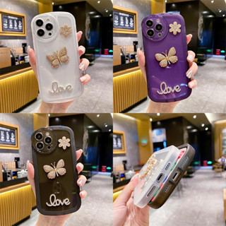 เคสโทรศัพท์มือถือแบบนิ่ม ลายผีเสื้อ 3D สําหรับ Samsung Galaxy A14 A34 A54 A24 A25 A73 A53 A33 A23 A13 A12 A22 A32 A52 A72 A04 A03 A02S A03S A50S A30S