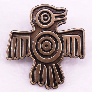 Aztec เข็มกลัดสัญลักษณ์นก สไตล์วินเทจ