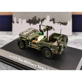 โมเดลรถยนต์ Jeep Willis Off-Road Vehicle Jeep World War II ขนาด 1:43 ของเล่นสําหรับเด็ก