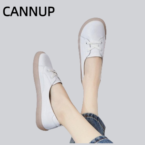 ภาพหน้าปกสินค้าCANNUP รองเท้าผ้าใบ เสริมส้น 5 ซม. สีขาว แฟชั่นสำหรับผู้หญิง รองเท้าผ้าใบ