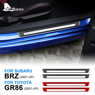 สติกเกอร์คาร์บอนไฟเบอร์ ติดขอบประตูรถยนต์ สําหรับ Subaru BRZ GR86 2021-2023 2 ชิ้น