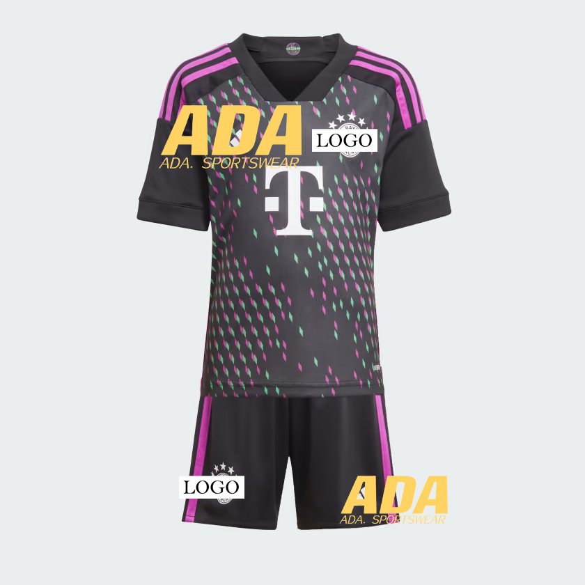 เสื้อกีฬาแขนสั้น-ลายทีมฟุตบอล-bayern-away-23-24-ชุดเยือน-สําหรับเด็ก