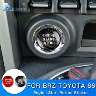 สติกเกอร์คาร์บอนไฟเบอร์ ติดปุ่มสตาร์ทเครื่องยนต์ สําหรับ Subaru BRZ Toyota GT86