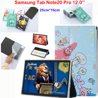 เคสแท็บเล็ตหนัง PU ฝาพับ ลายการ์ตูน พร้อมช่องใส่บัตร และขาตั้ง สําหรับ Samsung Tab Note20 Note 20 Pro 12 นิ้ว Note20 Pro 12.0 นิ้ว