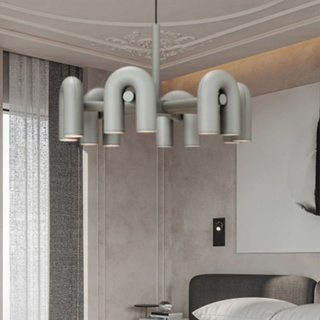 โคมไฟระย้าเพดาน รูปตัว U สไตล์นอร์ดิก สร้างสรรค์ สําหรับแขวนตกแต่งบ้าน ห้องนอน ห้องนั่งเล่น