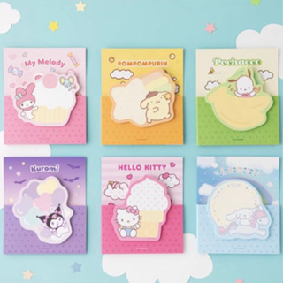 New น่ารัก Sanrio คู่เปิดกระดาษโน้ต Cinnamoroll สร้างสรรค์การ์ตูนกระดาษโน้ต My Melody kuromi Purin ของขวัญเครื่องเขียน