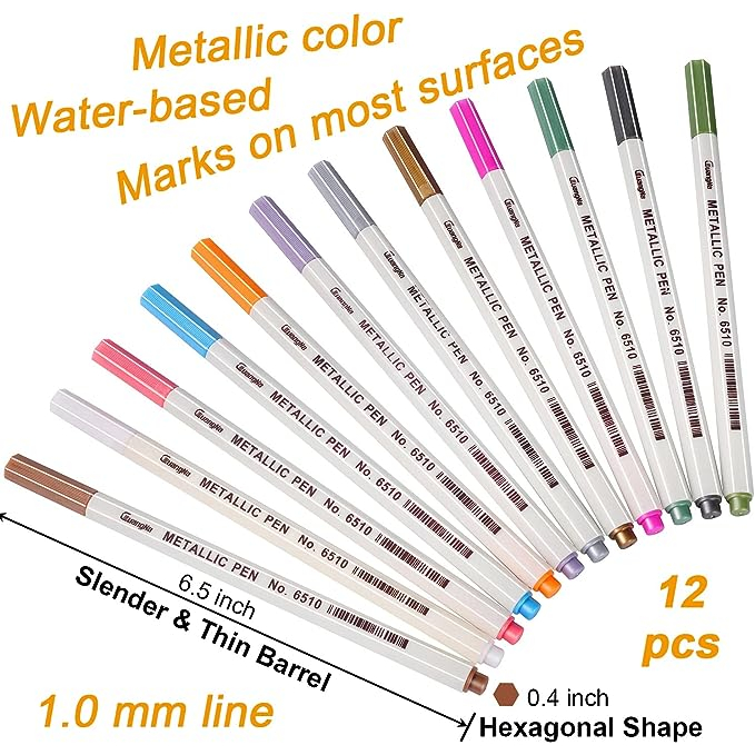 ปากกามาร์กเกอร์โลหะ-12-สี-ปากกามาร์กเกอร์โลหะ-ปากกามาร์กเกอร์โลหะ-ปากกาสเก็ตช์โลหะ