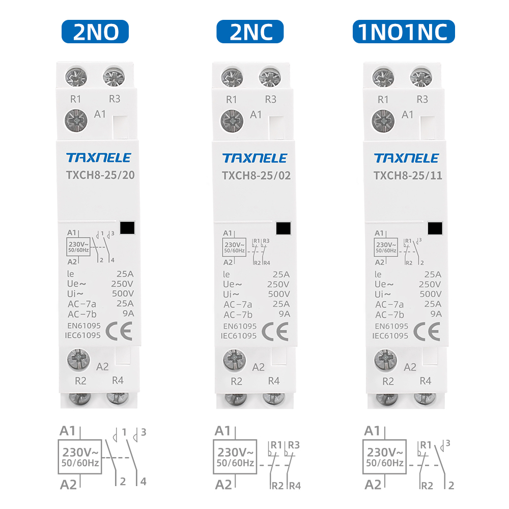 2p 25A 220V/230V 50/60HZ Din rail ในครัวเรือน ac Modular คอนแทคเตอร์ ...