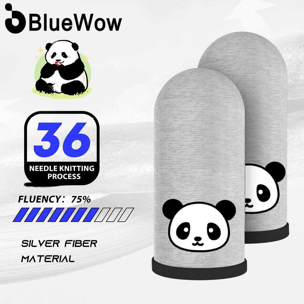 bluewow-ถุงมือนาโนไฟเบอร์-กันเหงื่อ-ระบายอากาศ-แบบบาง-ลายแพนด้าน่ารัก-สําหรับเล่นเกม