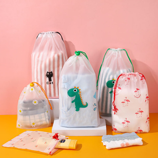 Bundle Pouch กระเป๋าสตางค์พลาสติก Drawstring ถุงเก็บโปร่งใส