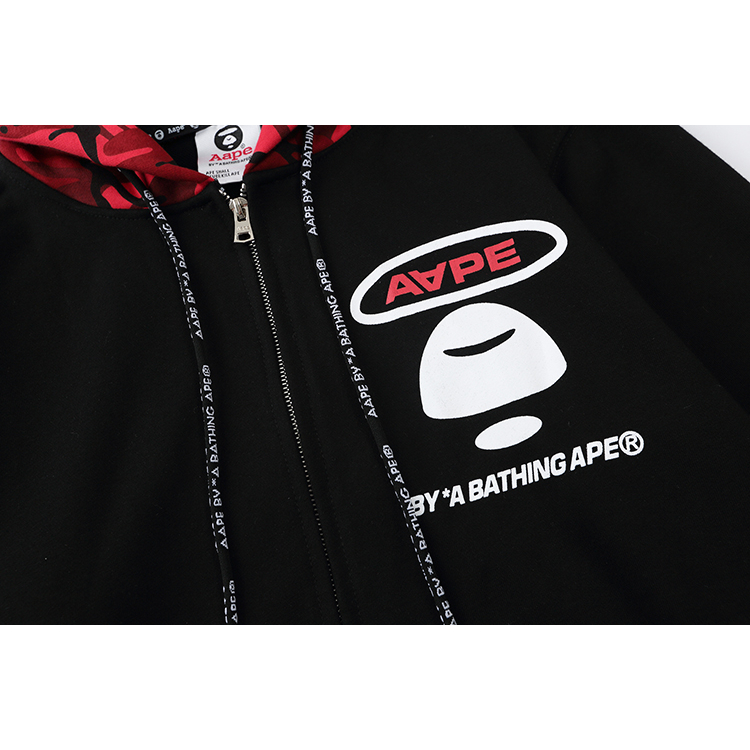 aape-เสื้อกันหนาวมีฮู้ด-ผ้าฝ้าย-พิมพ์ลาย-มีซิป-สําหรับทุกเพศ