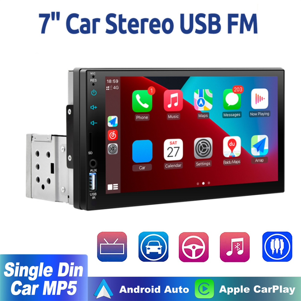 เครื่องเล่นมัลติมีเดีย-วิทยุ-fm-aux-1-din-หน้าจอสัมผัส-hd-7-นิ้ว-สําหรับรถยนต์