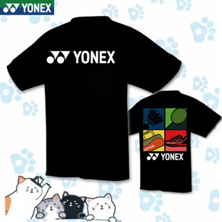 Yonex เสื้อยืดแบดมินตัน แขนสั้น แห้งเร็ว ระบายอากาศ แห้งเร็ว เหมาะกับการเล่นกีฬา เทนนิส ทัวร์นมาเน็ต สําหรับผู้ชาย ผู้หญิง