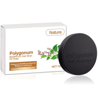 Polygonum Multiflorum แชมพูบาร์ สบู่น้ํามันรําผม ลดผมดํา 100 กรัม