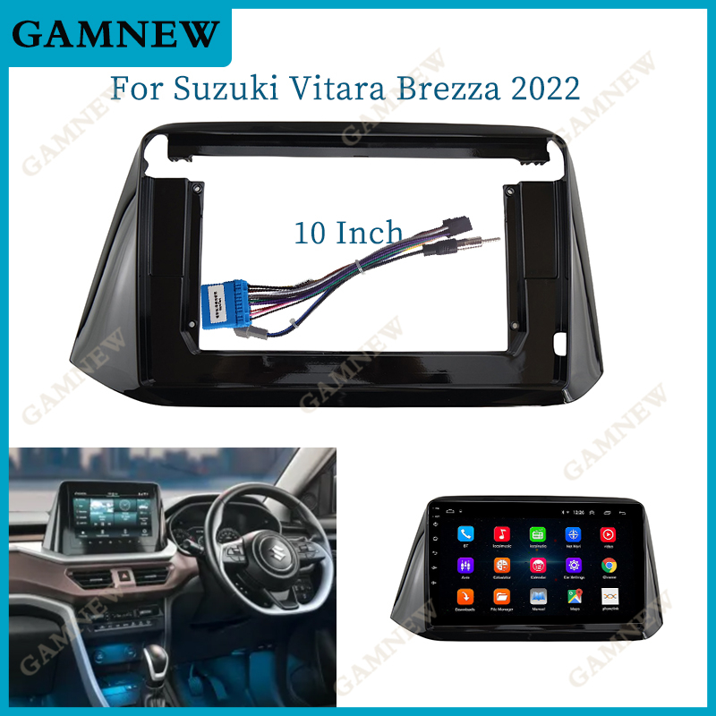 อะแดปเตอร์กรอบรถยนต์-10-นิ้ว-สําหรับ-suzuki-vitara-brezza-2022-android-radio-dash-fitting-panel-kit