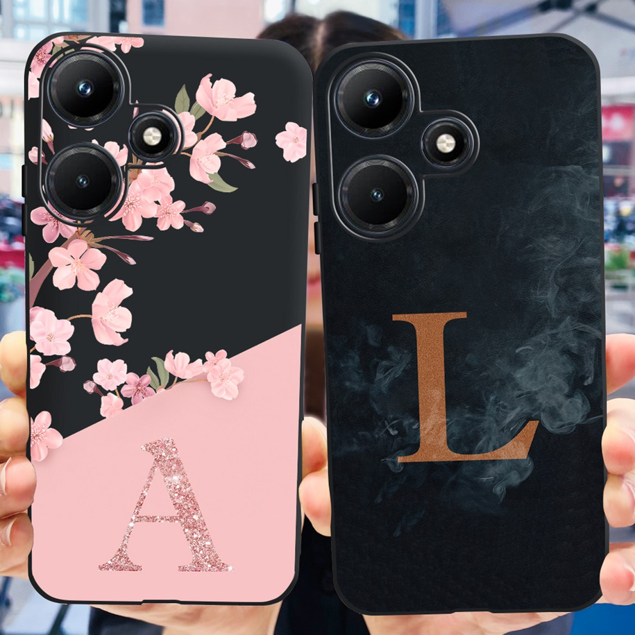 เคสมือถือ-แบบนิ่ม-ลายดอกไม้-ตัวอักษร-สําหรับ-infinix-hot-30i-infinix-hot-30i-nfc-x669-x669c-x669d