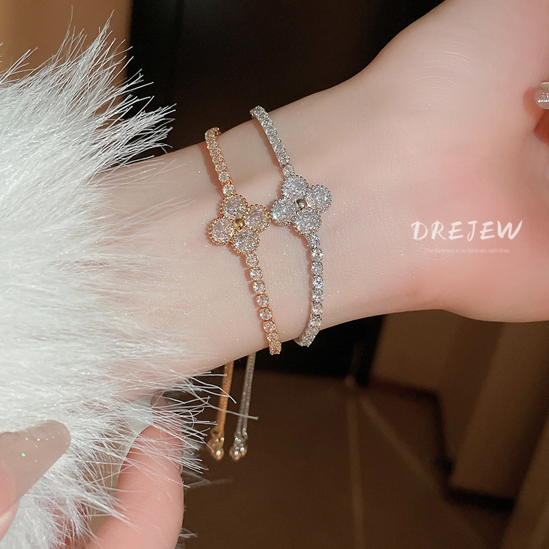 drejew-drejew-สร้อยข้อมือแฟชั่น-ประดับเพทาย-ลายดอกไม้-18k-หรูหรา-ป้องกันอาการแพ้