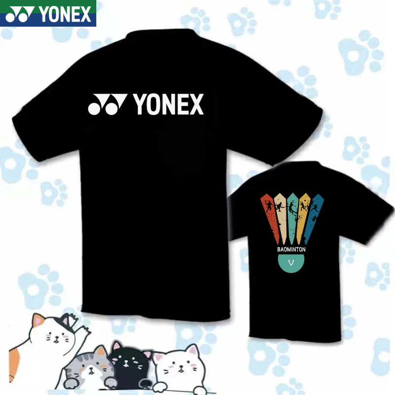 yonex-เสื้อยืดแบดมินตัน-แขนสั้น-แบบแห้งเร็ว-พิมพ์ลาย-สําหรับผู้ชาย-และผู้หญิง-2023